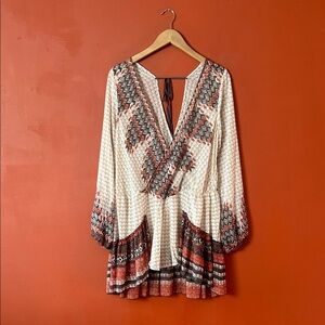 Free People Sheer Patterned Boho Tunic